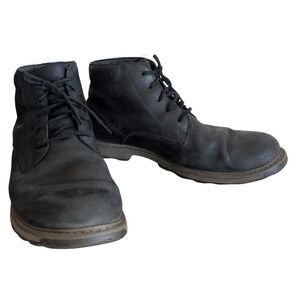 Sorel Men's 9 Black Leather Lace Up‎ Fall Ankle Boots